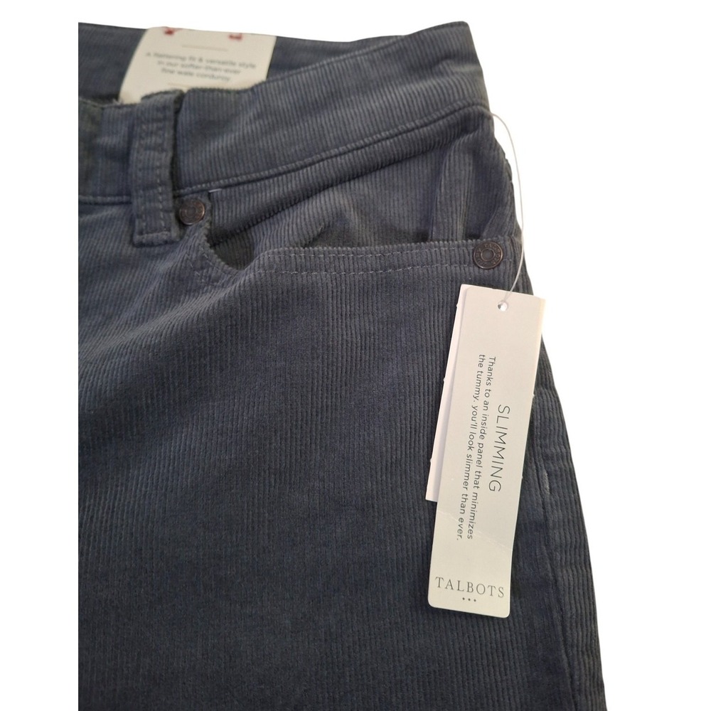 Talbots Jeans Women's 6P Gray Corduroy Simply Flatering Straight‎ Leg - Picture 4 of 6